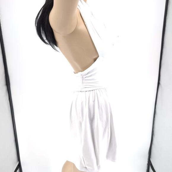 Susana Monaco Tube Cut Out Gathered Romper in Sugar White Women's Size Small NWT - Picture 9 of 13